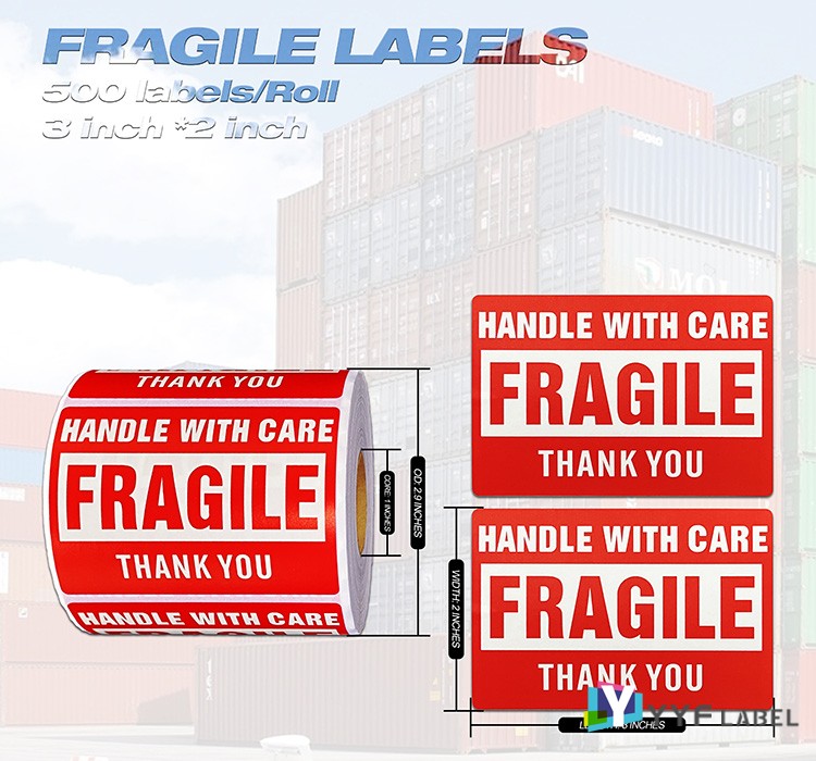 Bold fragile sticker on a cardboard shipping box